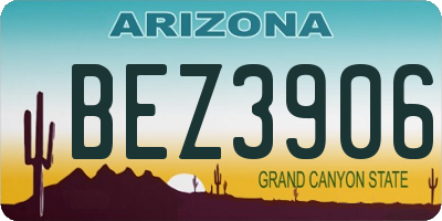 AZ license plate BEZ3906