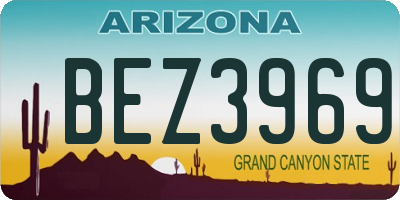 AZ license plate BEZ3969