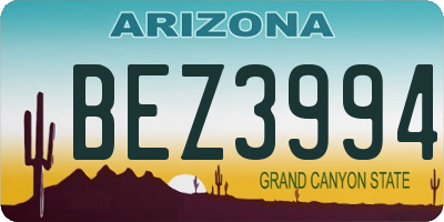 AZ license plate BEZ3994