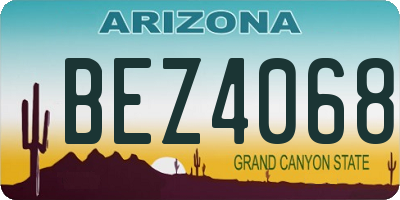 AZ license plate BEZ4068
