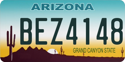 AZ license plate BEZ4148