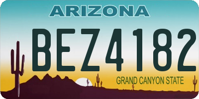 AZ license plate BEZ4182