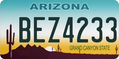 AZ license plate BEZ4233