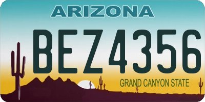AZ license plate BEZ4356