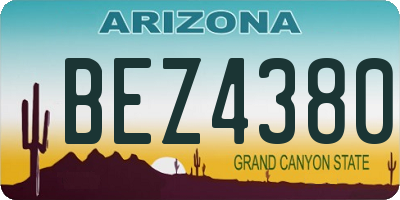 AZ license plate BEZ4380