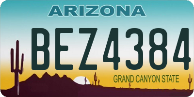 AZ license plate BEZ4384
