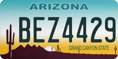 AZ license plate BEZ4429