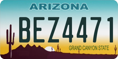 AZ license plate BEZ4471