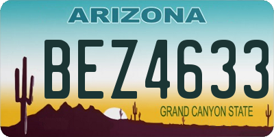 AZ license plate BEZ4633