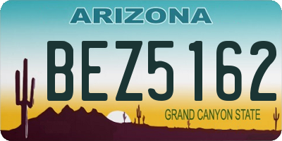 AZ license plate BEZ5162