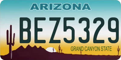 AZ license plate BEZ5329