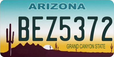 AZ license plate BEZ5372