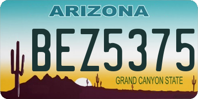 AZ license plate BEZ5375