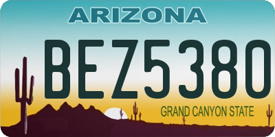 AZ license plate BEZ5380