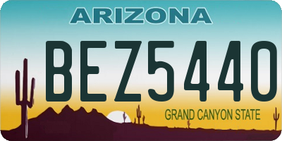 AZ license plate BEZ5440