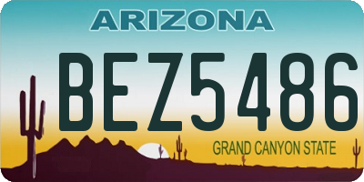 AZ license plate BEZ5486