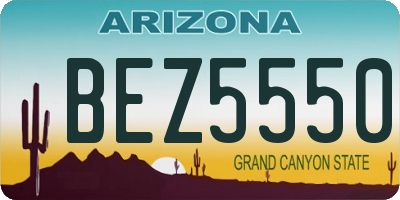 AZ license plate BEZ5550