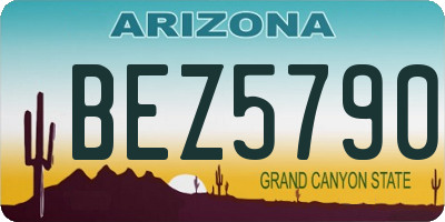 AZ license plate BEZ5790