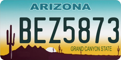 AZ license plate BEZ5873