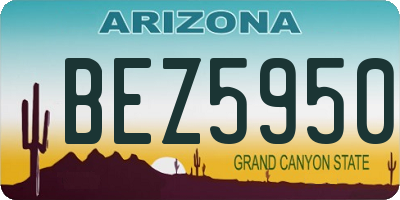 AZ license plate BEZ5950