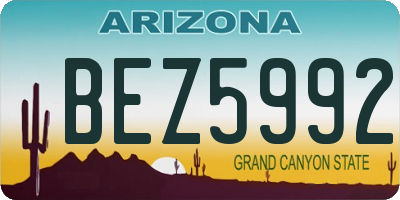 AZ license plate BEZ5992