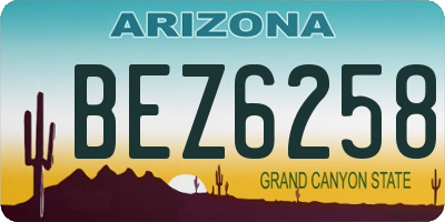 AZ license plate BEZ6258