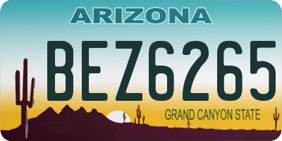 AZ license plate BEZ6265