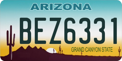 AZ license plate BEZ6331
