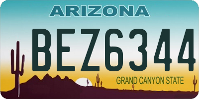 AZ license plate BEZ6344