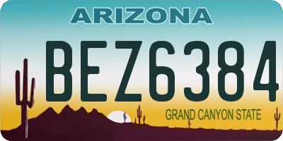 AZ license plate BEZ6384