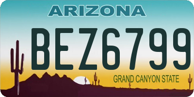 AZ license plate BEZ6799