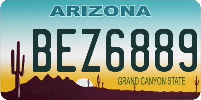 AZ license plate BEZ6889