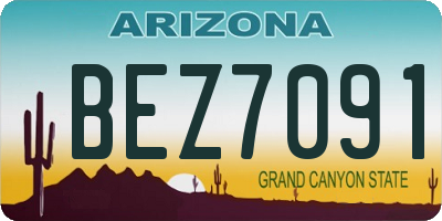 AZ license plate BEZ7091