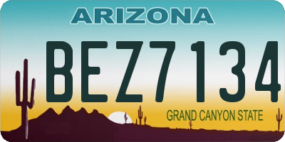 AZ license plate BEZ7134