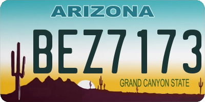 AZ license plate BEZ7173