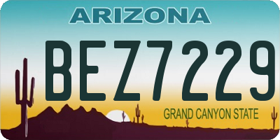 AZ license plate BEZ7229