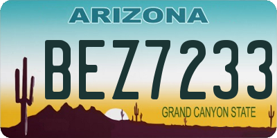 AZ license plate BEZ7233