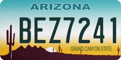 AZ license plate BEZ7241