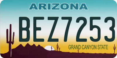 AZ license plate BEZ7253
