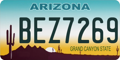 AZ license plate BEZ7269