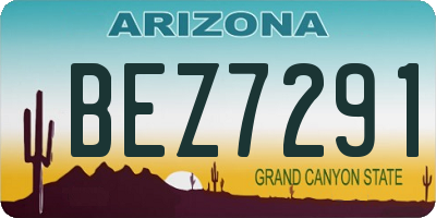 AZ license plate BEZ7291
