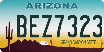 AZ license plate BEZ7323