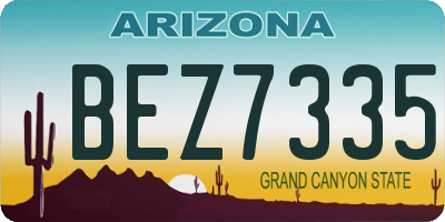 AZ license plate BEZ7335
