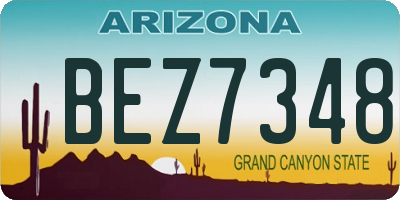 AZ license plate BEZ7348