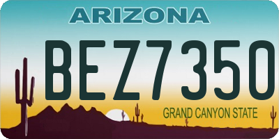 AZ license plate BEZ7350