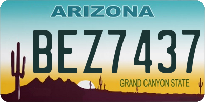 AZ license plate BEZ7437