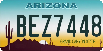 AZ license plate BEZ7448