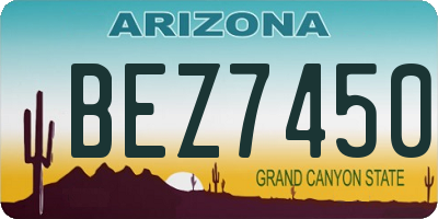 AZ license plate BEZ7450