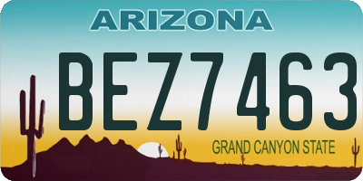 AZ license plate BEZ7463
