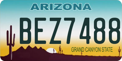 AZ license plate BEZ7488